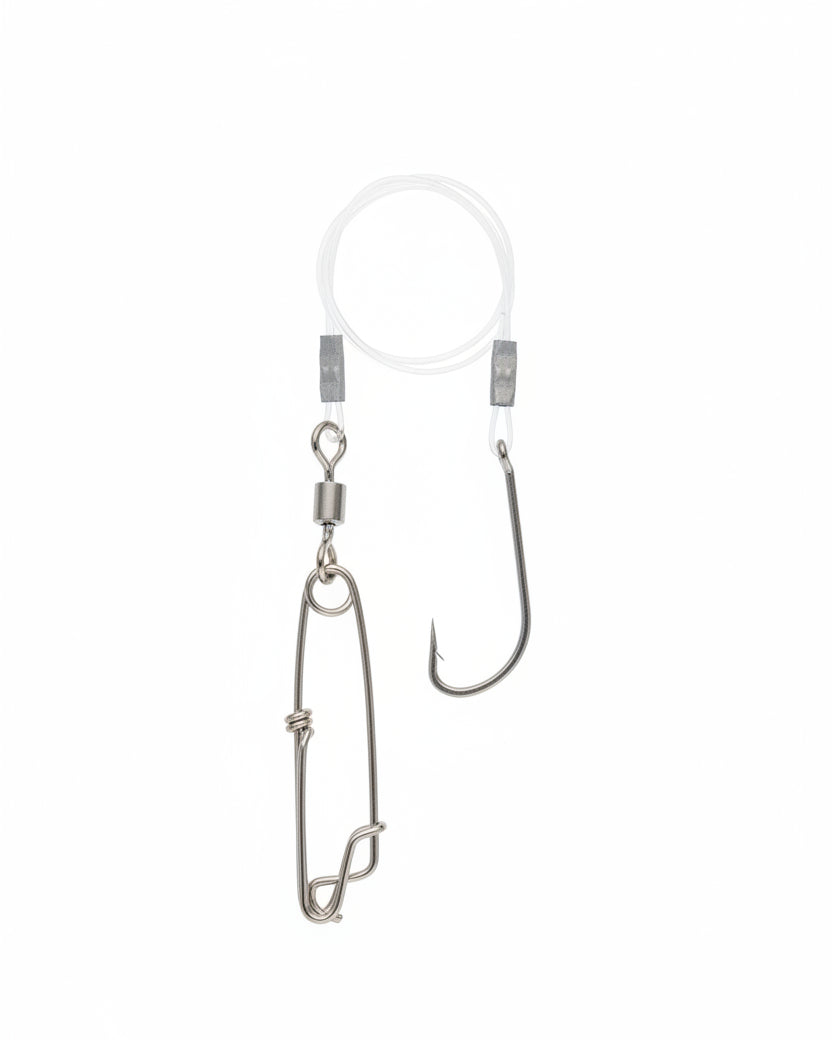 Line clip - 60 mm w/ 6/0 hook (Stainless steel)