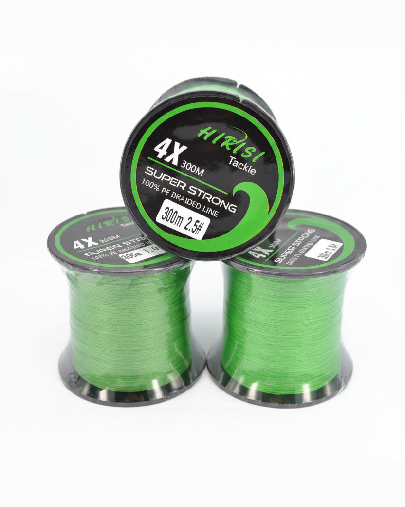 300 m multifilament sene 0,16 mm flettet 4 tråder