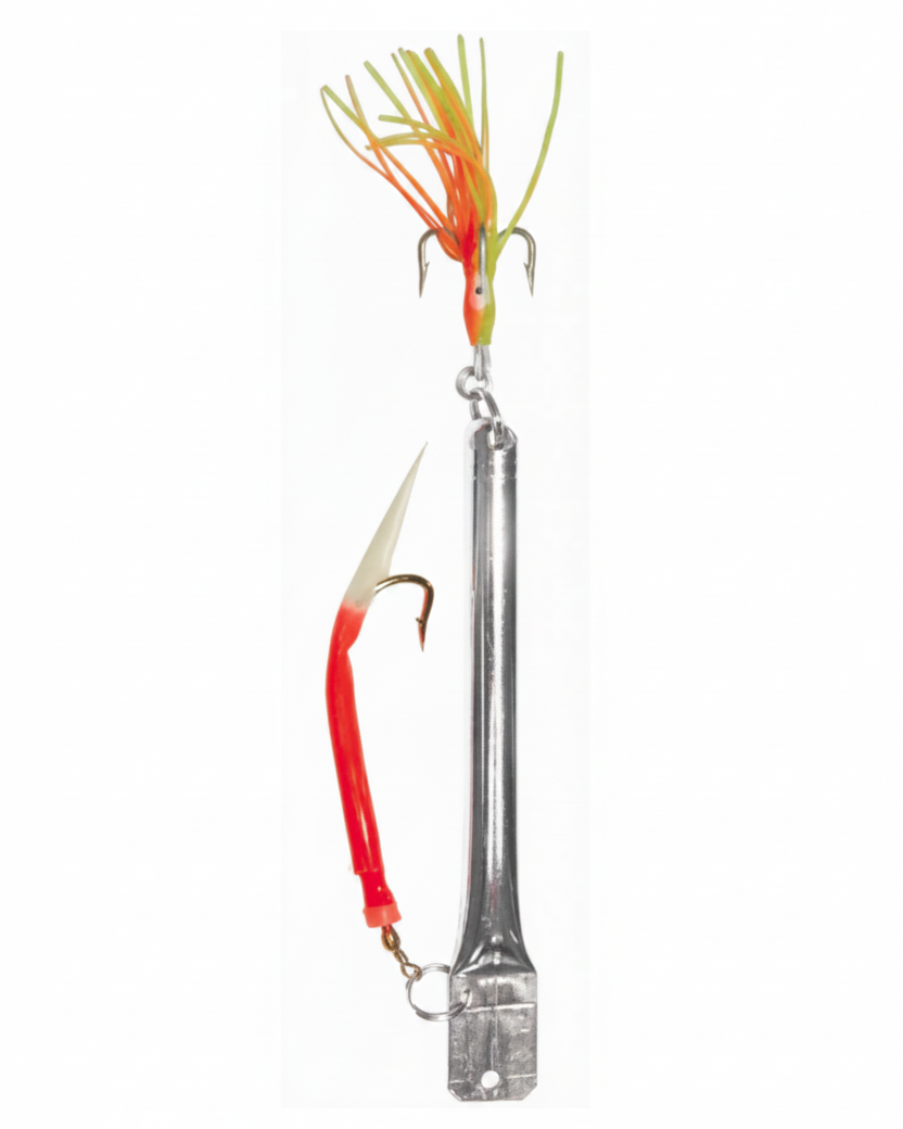 Steel jig with rubber lure 200g