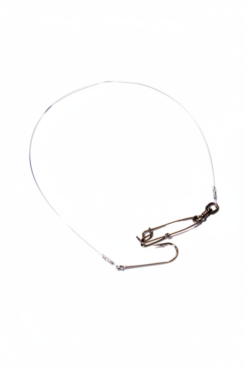 Lineklips - 80mm forkrommet m/ 6/0 krok (Rustfri)