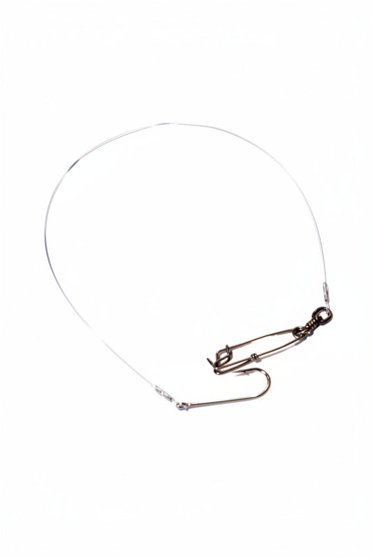 Lineklips - 80mm forkrommet m/ 6/0 krok (Rustfri)