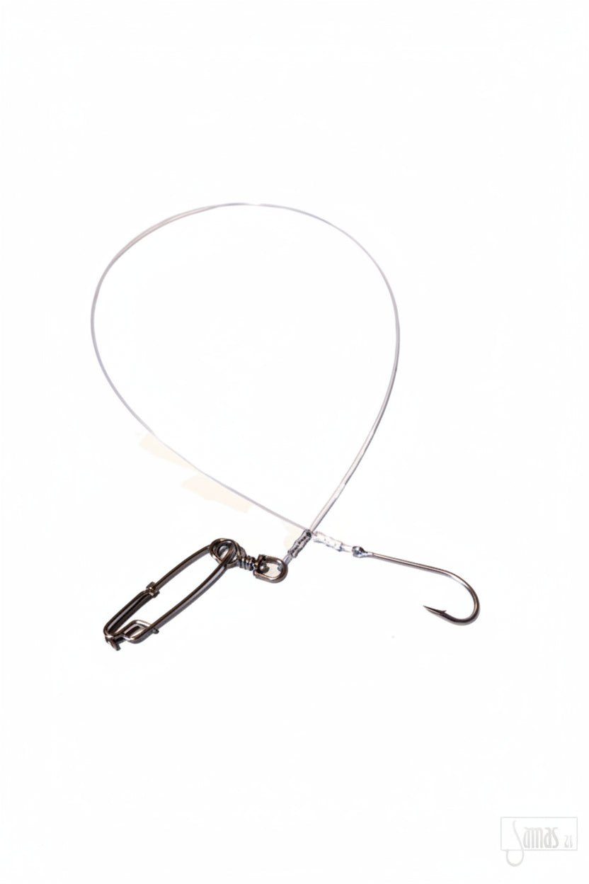 Lineklips - 60mm m/ 4/0 krok (Rustfri)