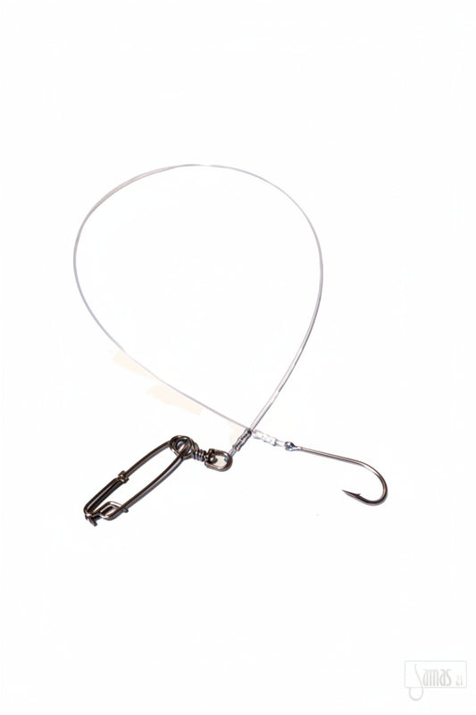 Lineklips - 60mm m/ 4/0 krok (Rustfri)