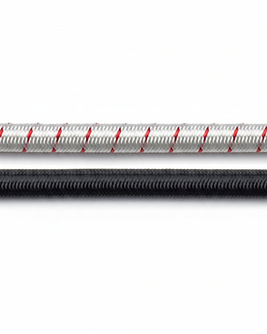 Robeline strikktau 6 mm – Hvit/rød