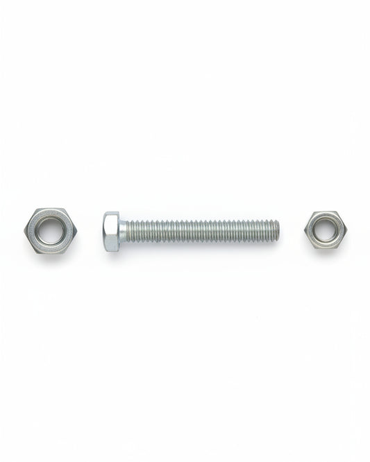 Sekskantbolt m/mutter A4 DIN 933/934 8x60mm - 2pak