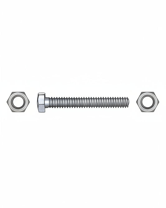 Sekskantbolt m/mutter A4 DIN 933/934 6x40mm - 4pak