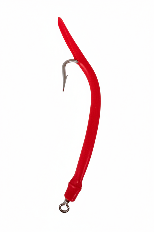 Rubber Worm 8/0 - Signal Red