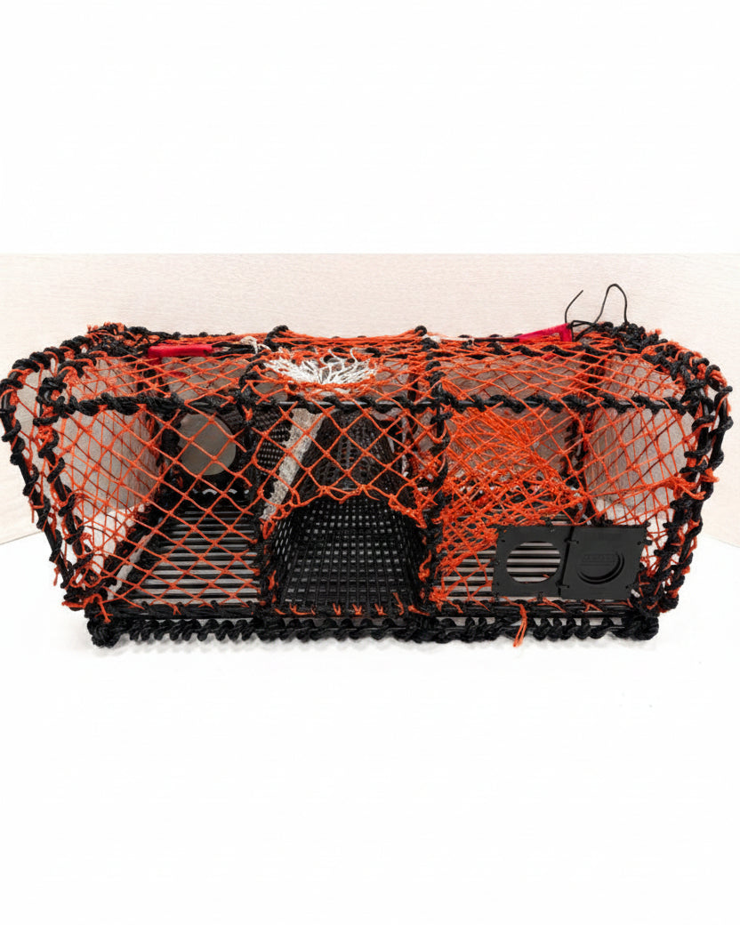 Hummerteine 15 kg rektangulær plast kalv, Orange not