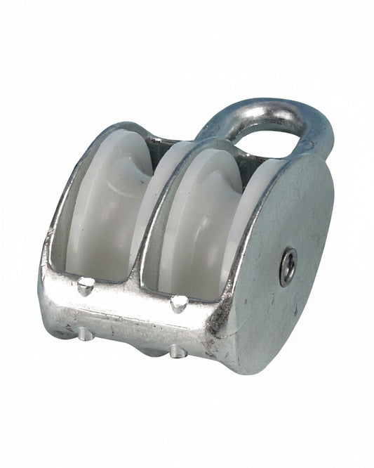 Blokk, dobbel, aluminium 40mm (8mm tau)