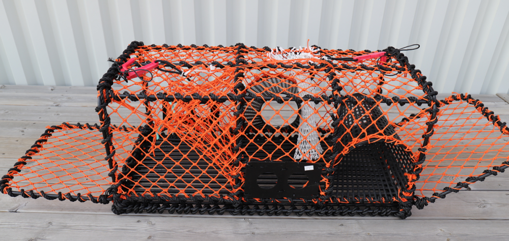 Hummerteine 15 kg rektangulær plast kalv, Orange not